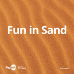 Sand reader cover image: Fun in Sand against orange sand background